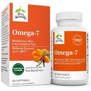 تيري أوميغا 7 بشكل طبيعي، 60 كبسولة هلامية - مكمل نبق البحر - يرطب البشرة من الرأس إلى أخمص القدمين - غير معدّل وراثيًا، خالي من الغلوتين - 60 حصة in Kuwait