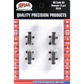 Code 83 Nickel Silver Bumpers (4) HO Scale Atlas Trains