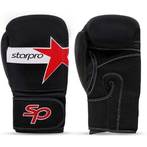 قفازات الملاكمة Starpro للرجال والنساء - جلد صناعي - 10oz 12oz 14oz 16oz - قفازات ثقيلة للكيك بوكسينغ والسجال - قابلة للتنفس in Kuwait