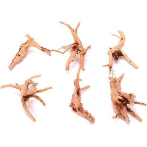 Jowxsx 1Pc Natural Aquarium Driftwood Branches Wood Aquarium Trunk Driftwood Tree Fish Tank Log Decoration Plant Stump, Aquarium Décor Thematic Ornaments Assorted Size (8-10cm)