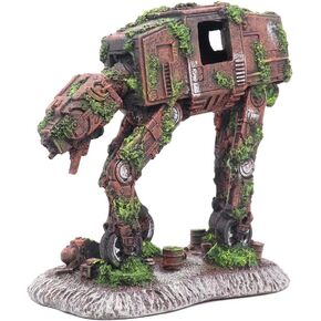 Robot Cool Walking Land Tank Aquarium Ornament Alien Fish Tank Decorations for Betta Large