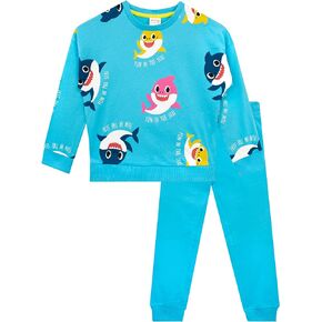 طقم سويت شيرت وبنطال رياضي للأولاد من Pinkfong Baby Shark متعدد الألوان 6 in Kuwait