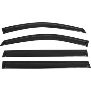 Window Visor Compatible with 2004-2010 Toyota Sienna XL20, Slim Style Acrylic Smoke Tinted Sun Rain Shade Guard Wind Vent Air Deflector by IKON MOTORSPORTS, 2005 2006 2007 2008 2009
