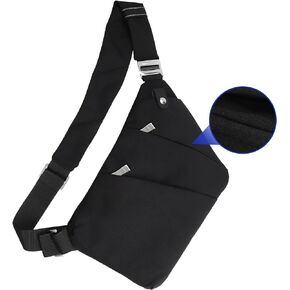 KELEEL Anti Theft Travel Bag for Women Men Slim Sling Bag Waterproof Personal Flex Bags Crossbody Chest Purses Bag for Casual