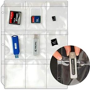 StoreSMART - Plastic Pages - Memory (SD) Cards and Flash Drives - Top Load with Flaps - for 3-Ring Binders - 5-Pack - RMSTWPF-MEMRY-5 in Saudi Arabia