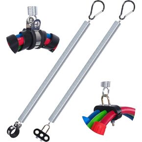 Cheemuii 2 PCS 25" Single Tender Spring Kit with 3in1 Hose Holder and 3-Hole Clamp Holder Heavy Duty Tender Spring for Semi Truck Air Lines Kit 2 Style Air Lines Holders for Semi Truck Trailer Tractor