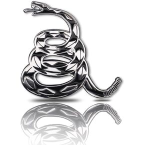 Dont Tread on Me Metal Car Sticker, Gadsden Flag Auto Emblem, 3D Snake Decal for Automotive, Truck, Motorcycle (Bronze) in Kuwait