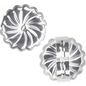 Jumbo 14K White Gold Swirl Design Earring Backs - Extra-Large 9mm Rhodium Finished Earring Stabilizers for Studs, Pair of Luxury Gold Backs for Secure, Stylish Fit j-4512