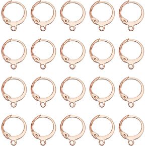 Craftdady 100Pcs Gold French Earring Hooks Stainless Steel Leverback Hoop Earrings Earwire 15x10mm for Dangle Earring Jewelry Making