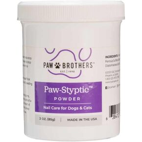 RYAN'S PET SUPPLIES Paw Brothers Nail Care Paw-Styptic Powder for Dogs and Cats, Powder Stops Bleeding Fast, from Nail Clipping and Minor Cuts, 1.5 Ounces