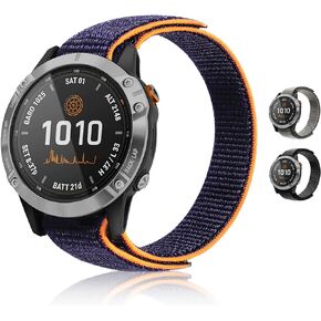 Aroloxta Quick Fit Band for Fenix 7S / 6S / 5S Smart Watch, Hook and Loop Quick Dry 20mm Elastic Watch Band, Soft Nylon Breathable Ultralight Sport Wristband Strap for Garmin Fenix 5S Plus