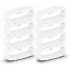 WUWOCJ 8 Pack 22mm Band Keepers Compatible with Garmin Forerunner 945/935/630/235/Fenix 5/Fenix 6/Fenix 7/Instinct/Instinct 2, Silicone Fastener Rings Security Loop Holder Retainer