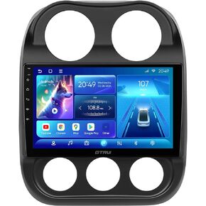 4+64GB Android 12 Car Stereo for Jeep Compass 2010-2016 Wireless Apple CarPlay Auto 5G WiFi Bluetooth GPS Naviagaiton Replacement,10.1 Inch QLED Touch Screen Upgrade Radio Installation Kit