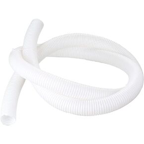 Othmro 1Pcs 6.56Ft Length 0.79" ID Corrugated Tube, Wire Conduit, Not-Split Flexible Bellows Tube Pipe Polypropylene PP for Home Outdoor Automotive Marine Wire Wrap Cover Sleeve Conduit - White