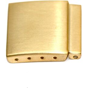 16MM Gold Stainless Steel Watch Band Bracelet Clasp Buckle Extender Link W PINS