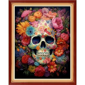 Dooxvey Cross Stitch Kits for Adults Beginners,Full Range of Cross-Stitch Stamped Kits Needlepoint Kits for Beginners Embroidery Kits 11CT Cross Stitch Patterns-Colorful Lion 16x20 inch