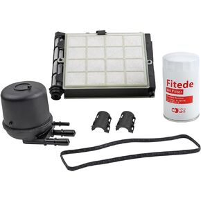 6.7L Powerstroke Fuel Filter Element FD4625 and Oil Filter FL2124S Fits for 2017-2023 Ford F250 F350 F450 F550 Super Duty 6.7L V8 Diesel Engine Replaces# FD-4624 FD-4625 FL2051S