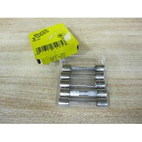 Cooper Bussmann SFE-20 SFE 20 AMP Glass Fuse - (5 in TIN)
