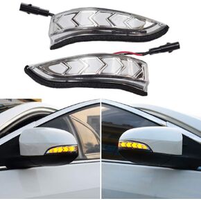 Hacreyatu 2PCS Side Rearview Mirror Dynamic LED Sequential Turn Signal Light Indicator For Toyota Camry Corolla Prius C Venza Avalon Vios Yari Altis