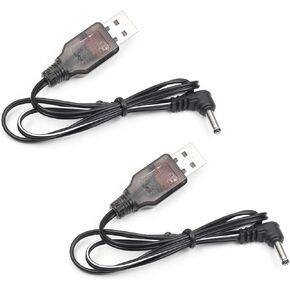 Fielect SM-2P Positive USB Charging Cable for RC Car 3.6V 250mA Ni-MH Ni-CD Battery 2Pcs