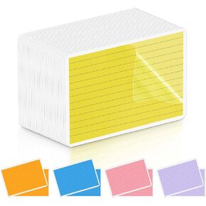 50 Pcs Index Card Laminating Pouches 5mil Thermal File Card Laminating Pouches Laminator Sheets for Work Permits Pass Cards Student ID Cards, Clear (3.5 x 5.5 Inch)
