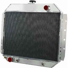 ALLOYWORKS 3 Row Aluminum Radiator for Ford Trucks F100 F150 F250 F350 1966-1979 Bronco Pickup Truck 66 67 68 69 70 71 72 73 74 75 76 77 78 79 L6 V8 Chevy Engine Radiators, AT MT, 44MM Core