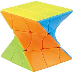 Willking Cube Twist 3x3 Stickerelss Speed Cube Vivid Color Magic Puzzle Toys (Twist 3rd Order)