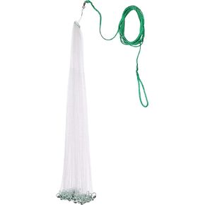 Betts 4-Foot Mono Bait Cast Net with Lead Weight and 1/4-Inch Mesh,White
