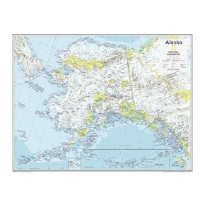 National Geographic: Alaska Wall Map - 28 x 22 inches - Laminated