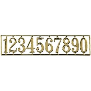 Dollhouse Miniature Brass House Numbers