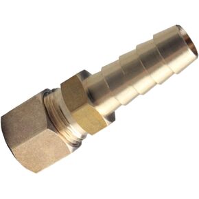 DEWHEL Automatic Transmission Cooler Line Fitting 3/8" Compression to 3/8" Hose Barb