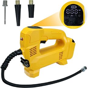 منفاخ إطارات لاسلكي لبطارية ديوالت 20 فولت ليثيوم أيون كحد أقصى، مضخة هواء 60 وات مع ضوء LED، ضاغط هواء محمول 150 رطل لكل بوصة مربعة مع مقياس ضغط رقمي للسيارة/الشاحنة/الدراجات/الكرة (بدون بطارية) in Kuwait