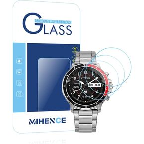 MIHENCE (3PCS) Mihence Compatible for Citizen CZ Smart Watch Screen Protector, 9H Anti-Scratch Premium Real Tempered Glass Screen Protector for Citizen CZ Smart (46mm) Stainless Steel Smartwatch