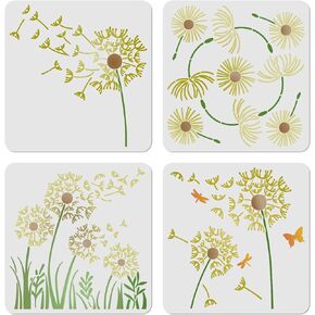 ORIGACH 2 Pcs Large Layering Coloring Dominique Chicken Stencil for Painting 11.7×8.3 inches Reusable Layered Painting Stencils for Painting on Wood, Canvas, Paper, Fabric, Floor, Wall and Tile