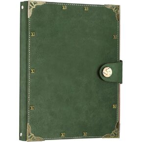 SEEHAN A5 Binder Blank Journal Leather Notebook Refillable A5 Journals for Writing Drawing 200 Pages,Vintage Sketch Book Travel Journal for Girls Womens Mens