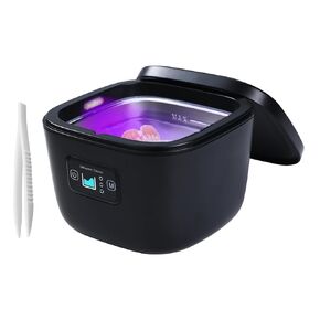 Ultrasonic Cleaner 45kHz Ultrasonic Jewelry Cleaner, Ultrasonic Retainer Cleaner with U-V Light and 3 Cleaning Modes, Ultrasonic Machine for Denture, Mouth Guard, Ring, Earring, Diamond, etc.