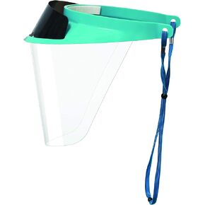 مجموعة درع الوجه iVisor Plus القابلة لإعادة الاستخدام من Pac-Dent، درع واقٍ كامل للوجه مع طلاء مضاد للضباب وسلك ربط، قابل للتعديل ليناسب جميع أحجام الرأس بشكل مريح، أزرق غامق