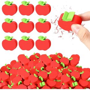 60pcs Mini Apple Erasers for Kids Bulk Classroom Welcome Back to School Gifts Classroom Counting Math Manipulatives Teacher Supplies Classroom Stationary Party Favors