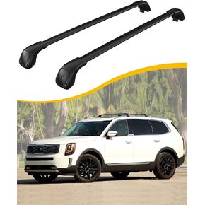 260LBS Roof Rack Cross Bars Fit for Kia Telluride S SX EX SX Prestige 2020-2024 Lockable Crossbars Cargo Carrier Luggage Rack Rooftop Accessories (Except X-Line and X-Pro)