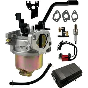 TURBOTUNITY Generator Carburetor for Predator 4000 4375 Champion Honda 3500 4000 3000 4500 3650 Watt 196cc 212cc 224cc Carb, Ignition Coil, Air Filter Parts Tune Up Kit