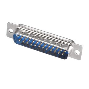 uxcell D-sub Connector Male Plug 25-pin 2-Row Port Terminal Breakout Solder Type for Mechanical Equipment CNC Computers Blue Pack of 1