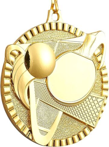 Juvale 3-Piece Award Medals Set, Table Tennis Gold, Silver, Bronze Medals for Ping Pong Games, Competitions, Party Favors, 2.3 Inches in Diameter with 32-Inch Ribbon in Saudi Arabia