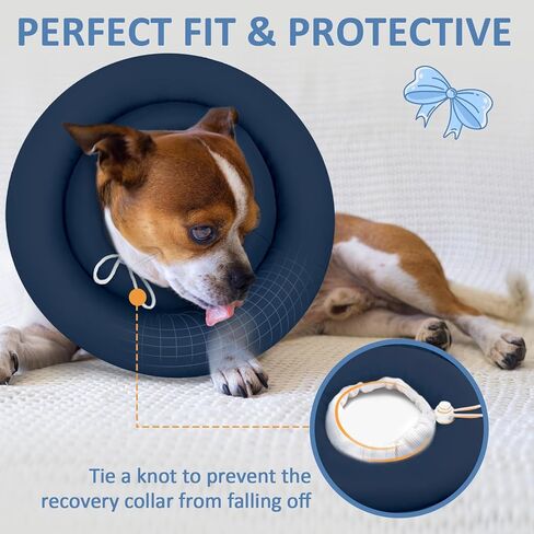 Pawfun Soft Dog Cone Alternative After Surgery,Comfortable Dog Recovery Collars Cones for Small Dogs,Adjustable Dog Neck Cone Protective Elizabethan Collar for Dogs to Stop Licking,Grey 02 in Kuwait