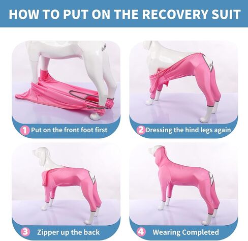 Surgery Suit for Dogs, Quick Drying Dog Onesie for Surgery, Long Sleeve Anti-Licking Dog Cone Alternative for Abdominal Wounds, Dog Pajamas Pet Shedding Suit for Medium Large Dogs in Saudi Arabia