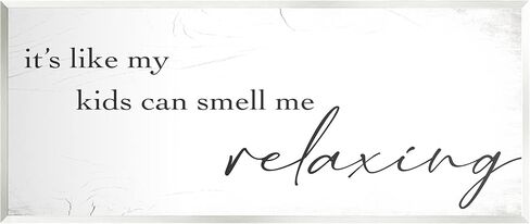 Stupell Industries Funny Parenting Typography Phrase Marbled Pattern Wood Wall Art, Design By Daphne Polselli in Kuwait