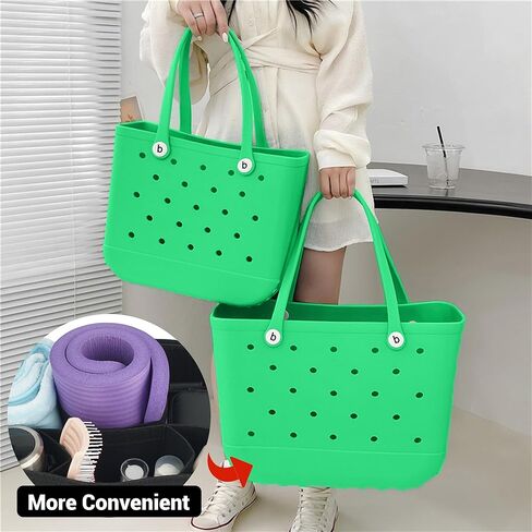 بطانة مطاطية لتنظيم حقيبة الشاطئ متوافقة مع حقيبة Bo gg الأصلية مقاس X Large وحقيبة لباد متعددة الوظائف ذات سعة كبيرة مع سحاب، فقط لحقائب Bo gg مقاس XL (أسود) in Kuwait