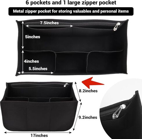 بطانة مطاطية لتنظيم حقيبة الشاطئ متوافقة مع حقيبة Bo gg الأصلية مقاس X Large وحقيبة لباد متعددة الوظائف ذات سعة كبيرة مع سحاب، فقط لحقائب Bo gg مقاس XL (أسود) in Kuwait