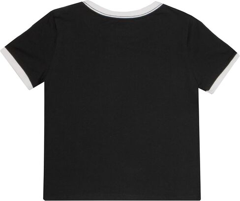 تي شيرت بأكمام قصيرة للفتيات برسومات عالية الجهد AC/DC، تي شيرت لفرقة الروك للفتيات in Kuwait