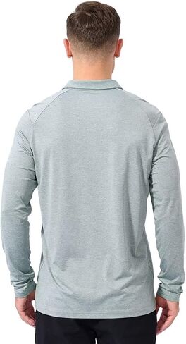 SVILU Men's Long Sleeve Polo - UPF Quick Dry Golf Shirts Running Hiking Outdoor Top in Saudi Arabia