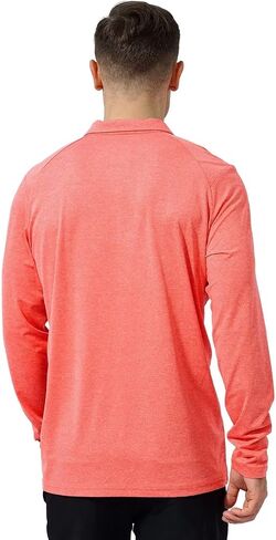 SVILU Men's Long Sleeve Polo - UPF Quick Dry Golf Shirts Running Hiking Outdoor Top in Saudi Arabia
